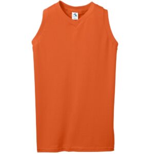 Girls Sleeveless V-Neck Poly/Cotton Jersey