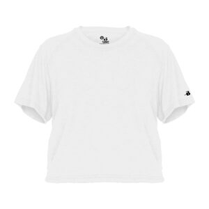 LADIES TRI-BLEND CROP TEE