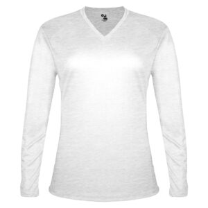 TRI-BLEND LADIES' V-NECK L/S T