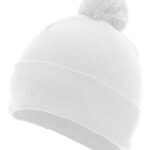 Knit Fold Over Pom-Pom Beanie